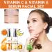 Vitamin C & Vitamin E Serum Facial Set Morning C and Night E Skincare Gift Set Anti-Wrinkle Tighten Skincare Set with Vitamin C & Collagen Serum (Day Use) Retinol & Vitamin E Serum(Night Use) - Buy Online on SooperMarket.com