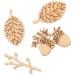 Warmhm 50pcs Wooden Animals & Plants DIY Wood Slices - Unfinished Crafts Ornaments for Home D cor - Buy Online on SooperMarket.com