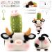 Needle Felting Beginner Kit  Needle Felting Kit  Needle Felting Starter Kit with Basic Felt Tools  Needle Felting Supplies with Foam Mat Felting Needles Wool Roving for DIY Crafts(Cows)
