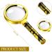 Magnifying Glass 10X Handheld Magnifying Glasses Reading Magnifier 60mm Real Lens Glass Magnifying for Seniors Reading Hobbies and Science - Buy Online on SooperMarket.com