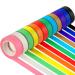 Guirnd 12PCS Colored Masking Tape, Kids Art Supplies Colored Tape, DIY Craft Tape, Colored Tape Rolls, Colored Painters Tape 1.7cm X 12m (2/3In X 13Yards)