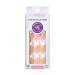 KISS imPRESS No Glue Mani Press-On Nails French 'Ideal' Light Neutral + White Tip French Medium Size Coffin Shape Includes 30 Nails Prep Pad Instructions Sheet 1 Manicure Stick 1 Mini File