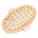 Body Massage Brush Handheld Natural Wood Body Scrubber Hair Massage Brush Anti Cellulite Muscle Stretch Bath Massager