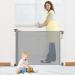 HEELALBABY Retractable Baby Gate - 35 Tall, Extends to 65 Wide, Grey Mesh Safety Dog Gate for Stairs & Doorways - Buy Online on SooperMarket.com