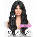 Wokestar Long Black Synthetic Hair Wig with Curtain Fringe for Women - Buy Online on SooperMarket.com