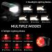 1500LM USB Rechargeable Bike Lights Set | Waterproof, 5 Lighting Modes | Fits Road & Mountain Bicycles | Cool Black - Buy Online on SooperMarket.com