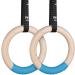 N A Gymnastic Rings, Wooden, 15ft Adjustable Straps,32mm, Gym Equipment for Cross-Training Workout, Gymnastics, Strength Training, Pull Ups and Dips (Set of 2)
