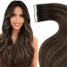 LAAVOO TAPE Extensions Real Hair Brown Ombre Real Hair Tapes Extensions Skin Weft Hair Extension Real Hair Tape In Extensions Invisible 50cm Dark Brown Balayage Light Brown 50g 20pcs #2/8/2 50cm-20Pcs 1.4 #2/8/2
