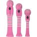 Scott Edward Golf Headcovers Set - Driver, Fairway Wood & Hybrid - Pink White Stripes - Buy Online on SooperMarket.com