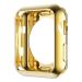 Leotop Compatible with Apple Watch Case 44mm 40mm, Soft Flexible TPU Plated Protector Bumper Shiny Cover Lightweight Thin Guard Shockproof Frame Compatible for iWatch Series 6 5 4 SE(Gold, 44mm) 44 mm Gold