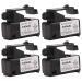 WELLVEUS 4 Pack A98l-0031-0028 PLC 3V 1750mAh for Fanuc A98l-0031-0028 Battery A02b-0309-k102