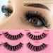 20 Pairs Russian Strip Lashes - D Curl Cat-Eye Wispy False Eyelashes with Clear Band | Natural Look & Volume - Heracks - Buy Online on SooperMarket.com