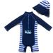 BONVERANO Baby Boys Swimsuit/Sunsuit UPF 50+ Sun Protection with Hat - 6 Months | Whale Design - Buy Online on SooperMarket.com