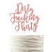 Arthsdite Dirty Thirty Cake Topper - 30th Birthday Cake Topper Dirty Thirty Birthday Cake Decorations Happy 30th Birthday Party Decorations Supplies (30th Birthday Cake Topper) - Rose Gold Glitter