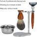 Ankroyu 4-Part Men's Shaving Set | Stainless Steel Razor with Bowl & Leather Holder | Premium Shaving Experience - Buy Online on SooperMarket.com