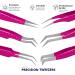Silakor Eyelash Extension Tweezers Set - 6 Piece Stainless Steel Tweezers for Volume & Classic Lash Extensions - Pink - Buy Online on SooperMarket.com
