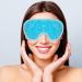 MIVORA Cooling Gel Mask for Puffy Eyes Reusable Hot Cold Therapy for Migraine Headache Dark Circles Dry/Swollen Eyes Sinus Pain Light Blue (C-blue)