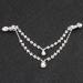Silver Rhinestone Double Chain Headpiece for Women - Wedding & Prom Accessory - Buy Online on SooperMarket.com