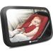 Baby Car Mirror - Baby Car Mirror for Back Seat Infant - Safety Baby Car Seat Mirror - Wide Shatterproof Car Baby Mirror for Rear Facing Infant - Baby Mirror for Car Back Seat (Matte Black) Matte Black Regular