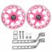 Houseen Training Wheels for Kids Bike, 1 Pair LED Flash Mute Bikes Training Wheels Children's Bicycle Adjustable Stabiliser Support Wheels for 12-20 Inch Kids Boy Girls Bikes, Including Components