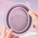 Makeup Brush Cleaner Kit 5 Pieces Textured Multifunctional Residue Removal Purple Makeup Brush Scrubber with Cosmetic Brush for Daily Use - Buy Online on SooperMarket.com