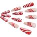 Vatocu Christmas Snowflake Glitter Press on Nails - 24pcs Long Ballerina Fake Nails for Women and Girls - Buy Online on SooperMarket.com