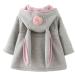 TMEOG Baby Girls Rabbit Ears Cloak Hooded Coat | 9-12 Months Grey - Buy Online on SooperMarket.com