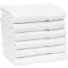 12 White Economy Bath Towels Bulk - 24x48 Inch, Cotton Blend for Softness - Commercial Grade, Easy Care - Buy Online on SooperMarket.com
