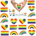 Phogary Pride Merch Gay Rainbow Stickers (60pcs 6 Designs) Pride Accessories Waterproof Body Paints Decals for Pride Day Parade Event LGBTQ+