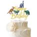 1 Piece Dinosaur Birthday Cake Toppers Roar Rex Cake Decoration Cake Decoration for Boys Children Dinosaur Birthday Baby Shower Party Cake Decorations Accessories Gold Dinosaur-gold Happy Birthday