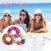 24-Piece Metallic Scrunchies - Shiny Mermaid Hair Ties for Women & Girls | Colorful Elastic Ponytail Holders - Neon Hair Accessories - Buy Online on SooperMarket.com