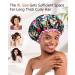 Mikimini Large Rainforest Shower Hood for Women | Pink Lace Waterproof XL Shower Cap for Long Hair | Reusable Bath Accessory - Buy Online on SooperMarket.com