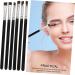CANIGHT 6pcs Flat Eyebrow Brush Eyeliner Tool Eyeshadow Brush Eye Lash Brush Eye Brush Black Wooden Handle - Buy Online on SooperMarket.com
