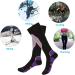 Cosmos Over the Calf Ski Socks - Warm Cotton Socks for Winter Sports (Black & Purple) - Buy Online on SooperMarket.com