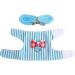 Hamster Harness and Traction Rope 2 Pieces Small Pet Harness with Bowknot Decor Small Animal Outdoor Walking Traction Rope Vest for Ferret Guinea Pig Iguana Rabbit Red Grid + Blue Stripes(XS) - Buy Online on SooperMarket.com