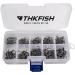 Thkfish Carbon Steel Fishing Hook Set - 500 Eyeless & Eyes Hooks in Plastic Box | 10 Sizes Fishing Accessories for International Shipping - Buy Online on SooperMarket.com