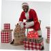 KOMBIUDA 10pcs Snowflake Burlap Bag Christmas Holiday Pouch Candy Storage Holder Drawstring Bag 14X10X0.3CM Red - Buy Online on SooperMarket.com