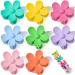 Hair Claw Clips Flower Hair Clips 8PCS Cute Hair Clip Matte Hair Clips Big Claw Clip Strong Hold Jaw Daisy Clip Barrettes Large Hair Clamps Thin Hair Accessories Thick Hair For Women Girls Gifts 8 Colors A: Blue, Pink, Rose Red, Purple, Yellow, Green, Ora