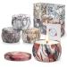Fragrance candles gift set 4 pieces of aromatherapy candles with soy wax in cans small gift set fragrance candles set candles Decoration gifts for women bathroom burning time up to 120 hours lavender vanilla flower language 4 set