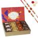 Ghasitaram Gifts Jaiccha Rakhi for Brother Assorted Bites in Premium Box 12pcs with 2 Rudraksh rakhis
