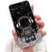 Tivenfezk nadoli for iPhone XR astronaut hidden stand shell caricature glitter stand soft silicone bling transparent protective cover iphone xr black