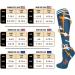 Shop Actinput Compression Stockings - 4 Pairs for Men & Women | Colorful Support Socks for Sports Travel & Nursing | Size S-M - Buy Online on SooperMarket.com