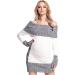 HAPPY MAMA Maternity Bardot Knitted Jumper Dress Pullover Sweater - White 16-18 - Buy Online on SooperMarket.com