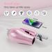 DAN Technology Hair Styling Set - Travel Hair Dryer Mini Flat Iron Curling Iron European Plug Dual Voltage - Portable & Stylish in Pink - Buy Online on SooperMarket.com
