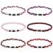 Nosiny 6 Pcs Baseball Rope Necklaces 3 Braided Rope Baseball Tornado Titanium Necklace Sports Necklace for Men Women Softball Sport Fans Player Assorted Colors