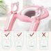 KEPLIN Baby Toilet Reducer with Ladder - Portable Soft Rim Adapter for V, U, and O Shaped Toilets Pink - Buy Online on SooperMarket.com