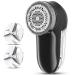 Fabric Lint Shaver - Fuzz Remover AC120V Electric Sweater Shaver (Battery Operated) Efficiently Faster by 80% - Clothes Fuzz Lint Balls Pills Bobbles Trimmer with 3 Shave Heights - JUEYINGBAILI Black
