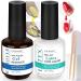 LOUINSTIC Nail Polish Gel Remover Kit - Quick Gel Polish Remover for Nails In 3-5 Minutes  with Peel Off Latex Tape Nail Skin Barrier