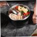 Zerodeko 1 Set Instant Noodle Bowl Food Containers Noodle Bowl with Lid Bowl with Tableware Japanese Ramen Noodles Salad Bowl Lidded Food Bowl Child Chopsticks Stainless Steel 18.50X15.50X11.50CM Black - Buy Online on SooperMarket.com