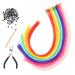 Rainbow Microbead Tip Hair Extensions and Tools (51 cm 202 Pieces)